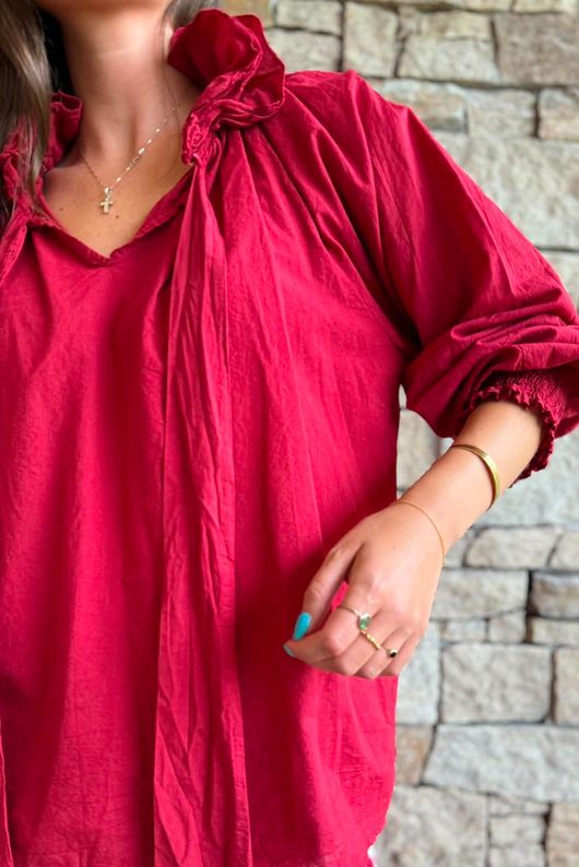 Larc Poet Blouse Sangria